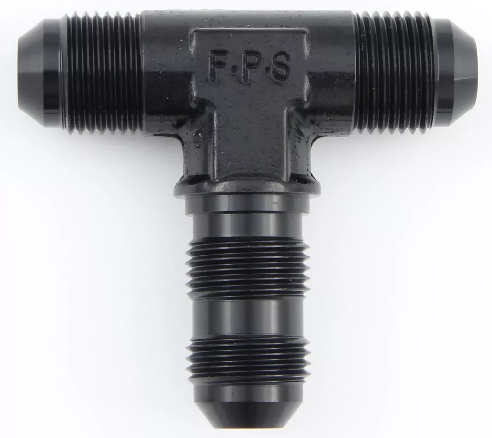 #10 Bulkhead Tee Fitting Black