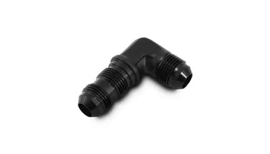 Vibrant 10612 Bulkhead Adapter, 90 Degree Elbow -10AN Black Anodized
