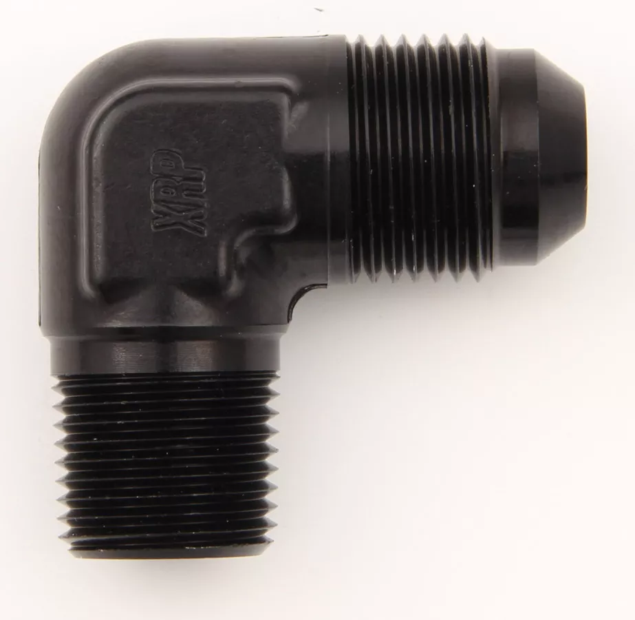 Xrp Hose & Fittings Elbow 90 X #6 Flare X 3/8 Npt Black