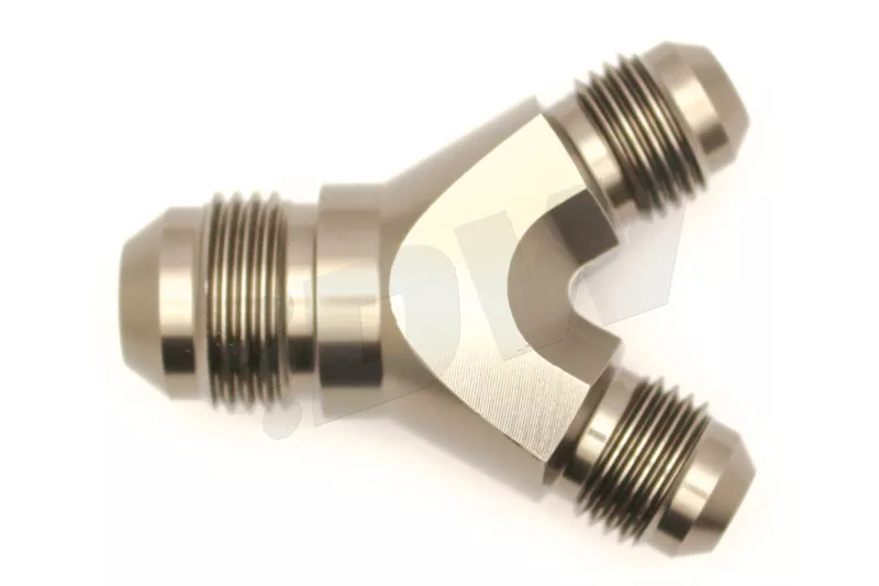 Y-BLOCK Fitting Dual 6AN Male to 8AN Mal